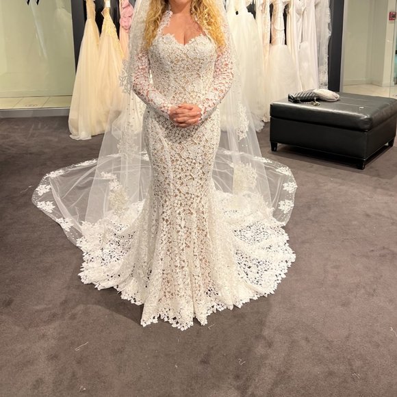 Monique Lhuillier Atherton Wedding Dress / Gown Size 6 - Picture 4 of 16